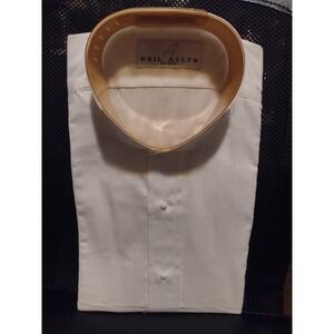 Neil Allyn Mens Medium 32/33 White Tuxedo shirt new